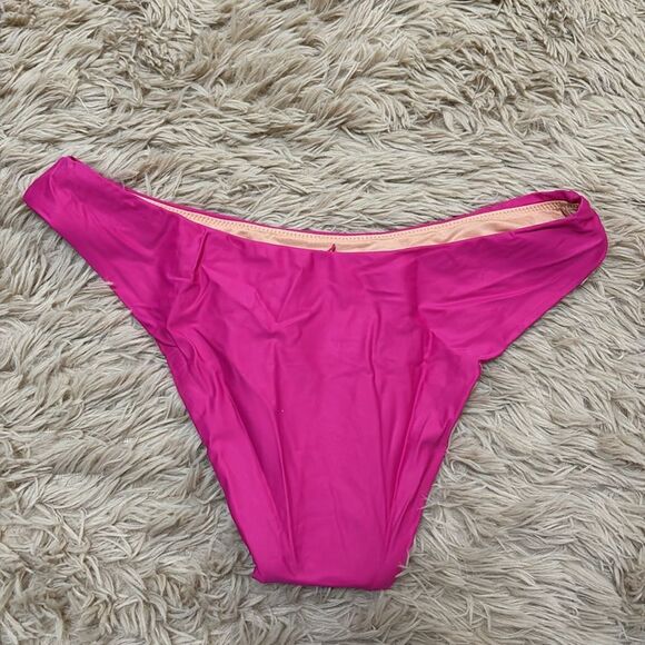 J Crew pink curve waisted bikini bottom size M new - Picture 6 of 6